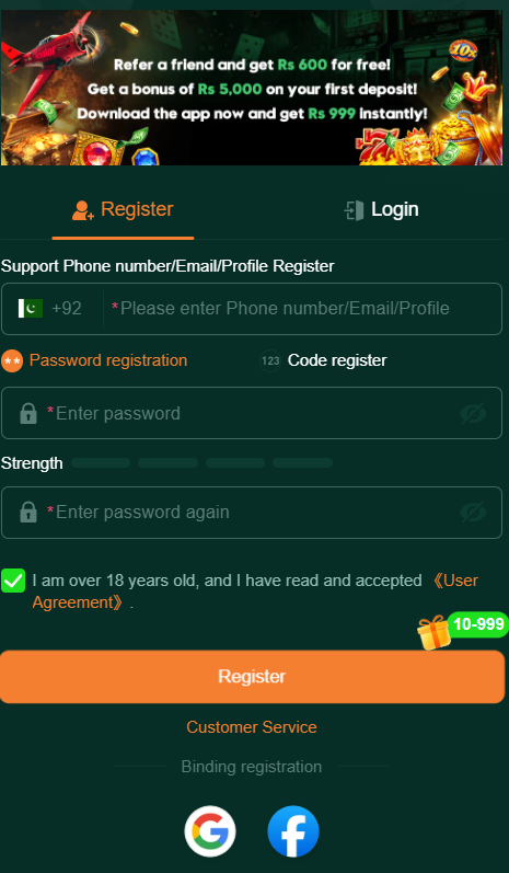 Betqq game Registration process