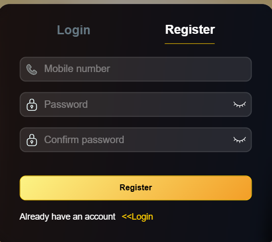 FT77772 Game registration page